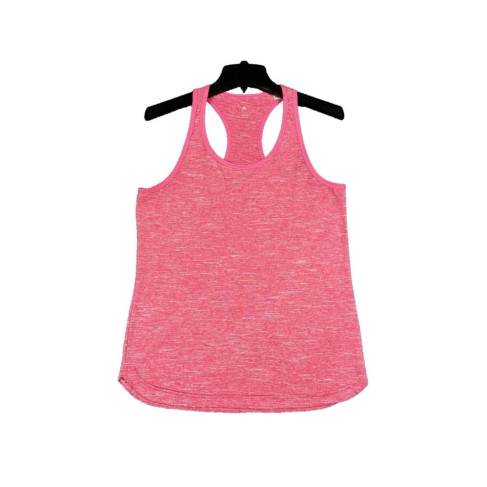 Adidas Climalite Racer Back Tank Top Women's Size Small Heather Pink Gym Run